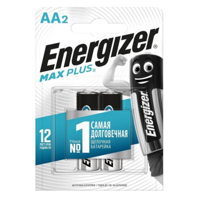 Батарейки Energizer MAX PLUS AA 2шт/уп12