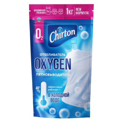 Кислородный отбеливатель - пятновыводитель Чиртон Оксиджен для холодной воды 1000 гр/уп8 Кислородный отбеливатель - пятновыводитель Чиртон Оксиджен для холодной воды 1000 гр/уп8