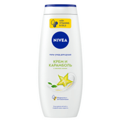 NIVEA BATH CARE  Гель-уход  для душа Крем и Карамболь 500мл/уп12