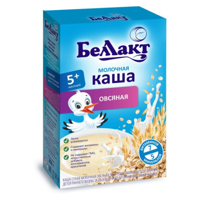 Каша БЕЛЛАКТ мол Овсяная с5м 200г(new)/уп20