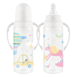 Бутылочка д/корм с силик. соск. мол и руч., 0+ мес Just Lubby микс 250 мл/уп12 27988