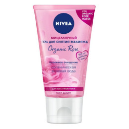 NIVEA VISAGE Мицеллярный гель для снятия макияжа Organic Rose для лица и губ 150 мл/уп12