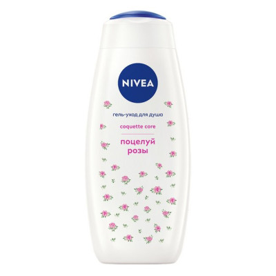 NIVEA BATH CARE  Гель-уход  для душа "Поцелуй розы" 500мл/уп6