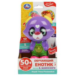 Обучающий енотик песни в.шаинского.50 стихов,звуков,фраз.свет.трещотка.кор.бат. Умка в кор.88шт