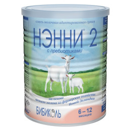 НЭННИ 2 м/с с6м с пребиотиками на основе козьего молока 400г /уп12