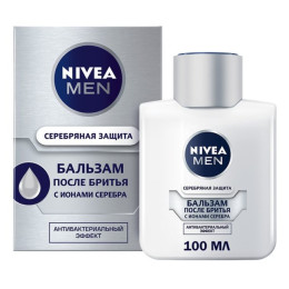 NIVEA FOR MEN Бальзам после бритья "Серебряная защита" с ионами серебра и антибак.эфф. 100мл/уп24