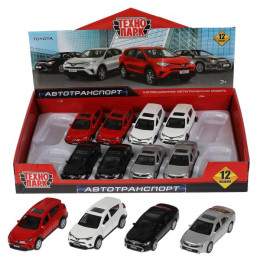 Машина металл TOYOTA CAMRY/RAV4 длина 12 см, двери, багаж, инерц, ассорт. Технопарк уп-12шт в кор6уп