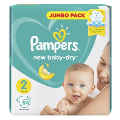 Подгузники Pampers New baby-dry 2 3-6кг 94шт/уп2