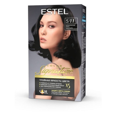 Стойкая крем-гель краска для волос ESTEL COLOR Signature 5/11 Вулканический пепел /уп12