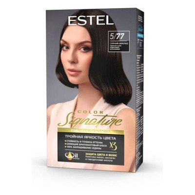 Стойкая крем-гель краска для волос ESTEL COLOR Signature 5/77 Горячий шоколад /уп12
