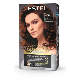 Стойкая крем-гель краска для волос ESTEL COLOR Signature 6/4 Индийский сандал /уп12 Стойкая крем-гель краска для волос ESTEL COLOR Signature 6/4 Индийский сандал /уп12