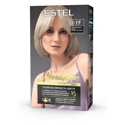 Стойкая крем-гель краска для волос ESTEL COLOR Signature 9/17 Шёлковая вуаль /уп12