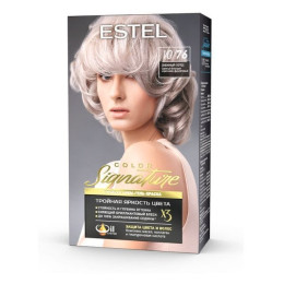 Стойкая крем-гель краска для волос ESTEL COLOR Signature 10/76 Снежный лотос /уп12 Стойкая крем-гель краска для волос ESTEL COLOR Signature 10/76 Снежный лотос /уп12