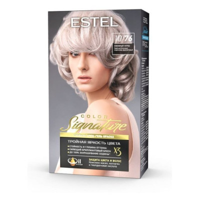 Стойкая крем-гель краска для волос ESTEL COLOR Signature 10/76 Снежный лотос /уп12