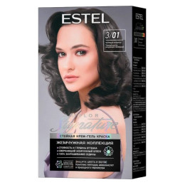 Стойкая крем-гель краска для волос ESTEL COLOR Signature 3/01 Чёрный жемчуг (Жемчужная коллекция) / Стойкая крем-гель краска для волос ESTEL COLOR Signature 3/01 Чёрный жемчуг (Жемчужная коллекция) /