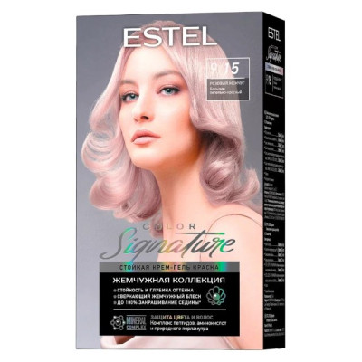 Стойкая крем-гель краска для волос ESTEL COLOR Signature 9/15 Розовый жемчуг  (Жемчужная коллекция)