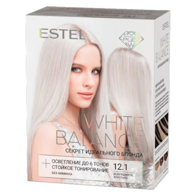 Секрет идеального блонда ESTEL WHITE BALANCE" тон 12.1 искрящийся хрусталь   /уп9