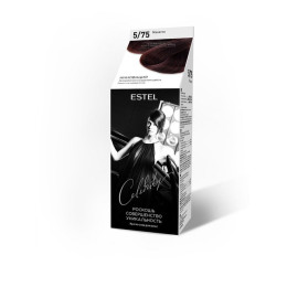 Краска-уход для волос "ESTEL CELEBRITY", тон 5/75 махагон/уп10