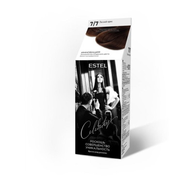 Краска-уход для волос "ESTEL CELEBRITY", тон 7/7 лесной орех/уп10
