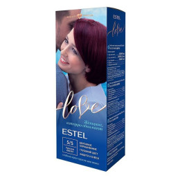 Стойкая крем-краска  для волос ESTEL LOVE тон 5/5  Красное дерево /уп10