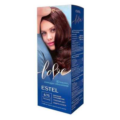 Стойкая крем-краска  для волос ESTEL LOVE тон 6/75 Палисандр /уп10