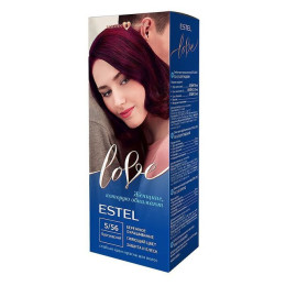 Стойкая крем-краска  для волос ESTEL LOVE тон 5/56  Бургундский /уп10