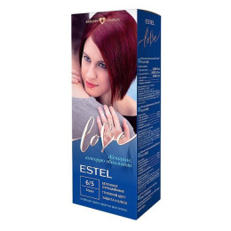 Стойкая крем-краска  для волос ESTEL LOVE тон 6/5 Бордо /уп10