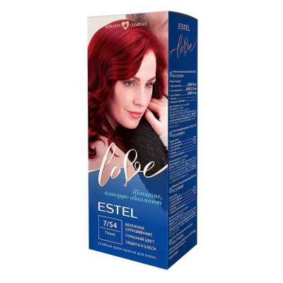 Стойкая крем-краска  для волос ESTEL LOVE тон 7/54 Пламя /уп10