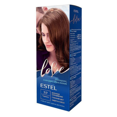 Стойкая крем-краска  для волос ESTEL LOVE тон 7/7 Тирамису /уп10