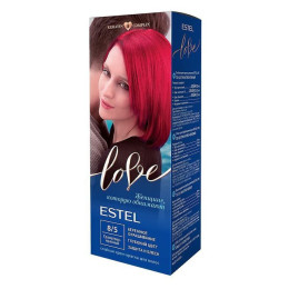 Стойкая крем-краска  для волос ESTEL LOVE тон 8/5 Гранатово-красный /уп10