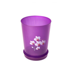 Горшок цв. д/орхидеи "Декор" 3,5л (прозрачно-фиолет.) (уп.20) М7546