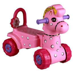 Каталка детская "Лошадка" (розовый) (уп.2) М3896