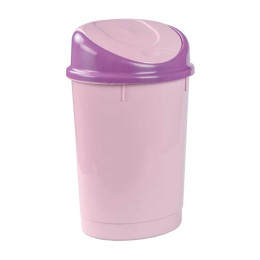 Контейнер д/мусора 12л овальный (розовый) (уп.6) М6959