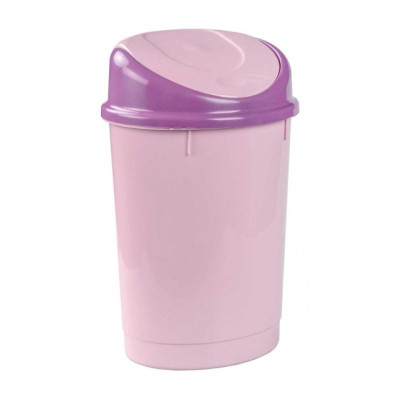 Контейнер д/мусора 12л овальный (розовый) (уп.6) М6959