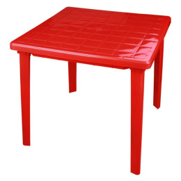 Стол 800х800х740мм квадратный (красный) (уп.1) М2595