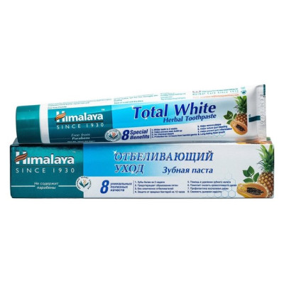 Зубная паста Total White Отбеливающий уход Himalaya 50мл/уп24