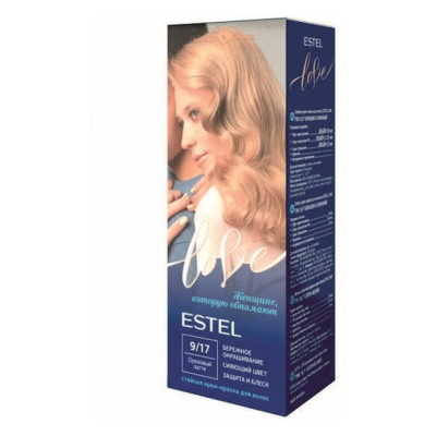 Стойкая крем-краска  для волос ESTEL LOVE тон 9/17 Ореховый латте /уп10