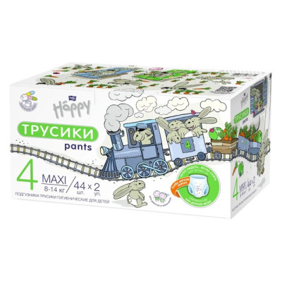 БЕЛЛА BABY ХЕППИ Трусики 4 макси (8-14кг) 88шт/уп1