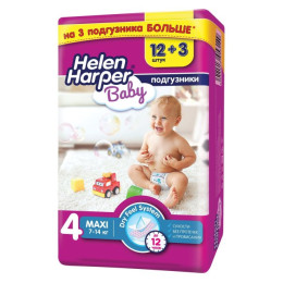 Подгузники Helen Harper Baby 4 Maxi (7-14кг) 15шт/уп15