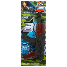 Автомат-трещотка на карт.15*39*3см ИГРАЕМ ВМЕСТЕ в кор.2*126шт