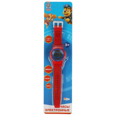 Часы Щенячий Патруль время дата, блист.27*7*1,5см ИГРАЕМ ВМЕСТЕ в кор.4*180шт