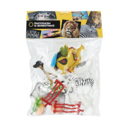 Игрушки пластизоль набор из 9-ти домашних животных в пакете Рассказы о животных в кор.2*72шт
