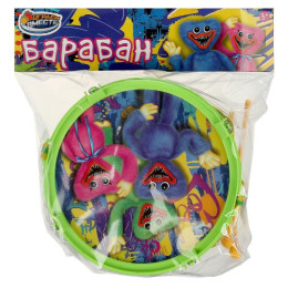 Барабан монстры, пак.24,5*17*10см ИГРАЕМ ВМЕСТЕ в кор.2*36шт