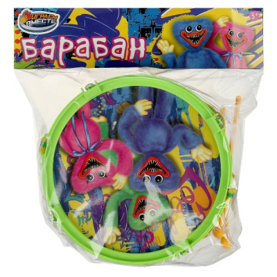 Барабан монстры, пак.24,5*17*10см ИГРАЕМ ВМЕСТЕ в кор.2*36шт Барабан монстры, пак.24,5*17*10см ИГРАЕМ ВМЕСТЕ в кор.2*36шт