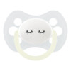 Пустышка круг. сосок, светящ. кольцо 0+  мес, лат. Just Lubby/уп24 33462