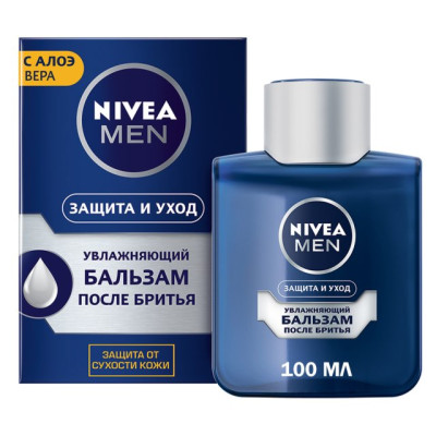 NIVEA FOR MEN Бальзам после бритья Увлажняющий "Защита и Уход" 100мл/уп24