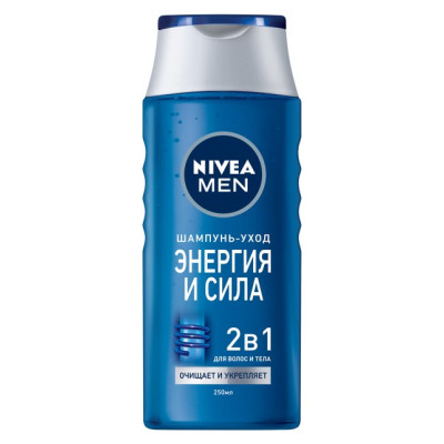 NIVEA HAIR CARE  Шампунь-уход для мужчин "Энергия Сила Натуральные минералы" 250мл/уп12