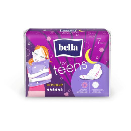 БЕЛЛА FOR TEENS Прокладки гигиенические Ночные ароматиз. сеточка 7шт/уп24