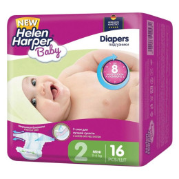 Подгузники Helen Harper Baby 2 Mini (3-6кг) 16шт/уп10