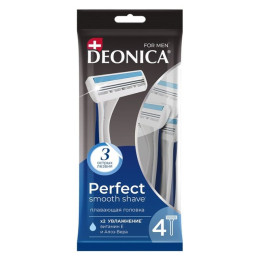 Deonica Бритва д/мужч. однораз. 3 лезвия 4шт/уп10 3897